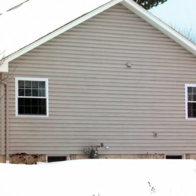 Waterville, NY Tan Home with New Colonial Double Hung Windows